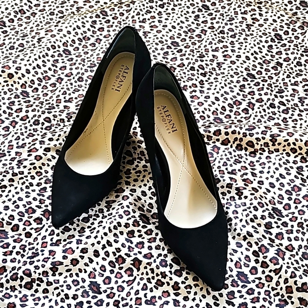 Alfani Black Suede pumps.